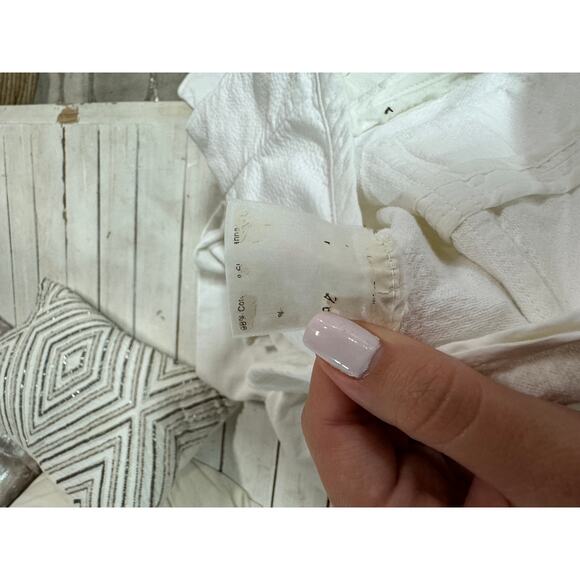 Piazza Sempione Long Sleeve Crop Jacket & Flare Pants Set White Women's 44 / M - Picture 6 of 9